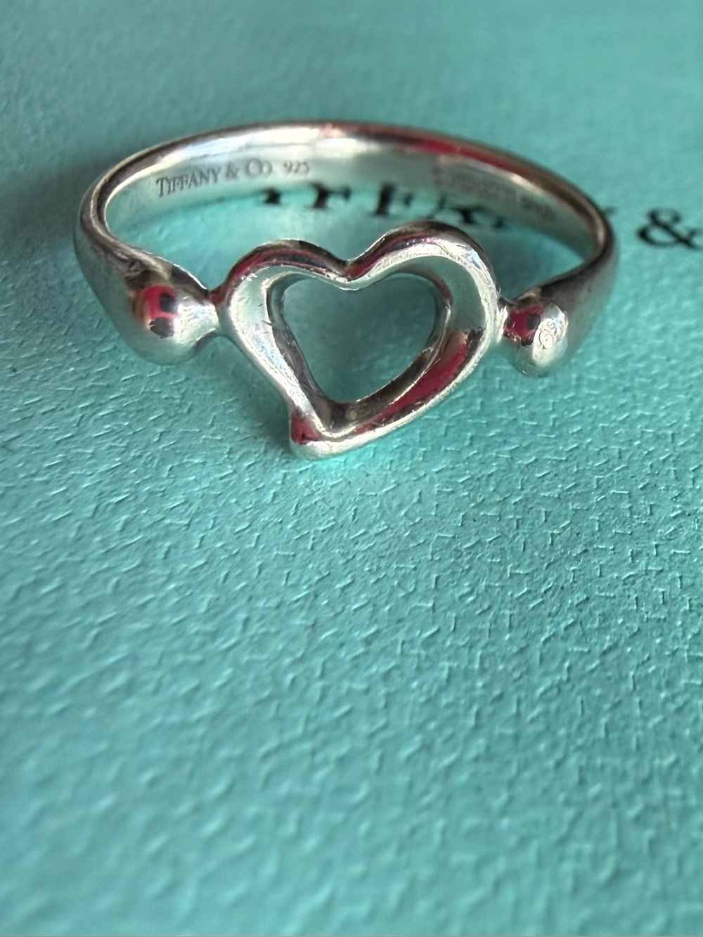 Tiffany and Co. Open Heart Ring in Size 7
